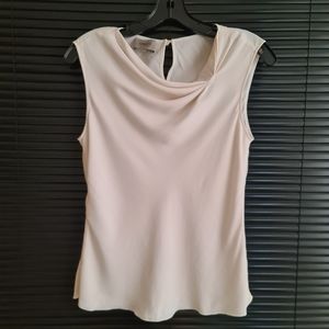 Authentic Armani collezioni pale Pink luxury Draped Sleeveless Top size 2